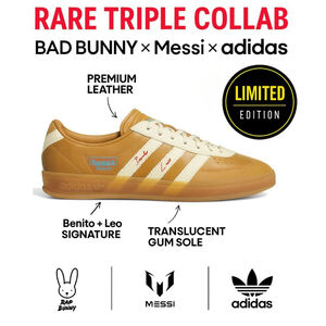 Adidas Gazelle Indoor x Bad Bunny x Messi Sneakers | Women 8 / Men 7 | JR0182
